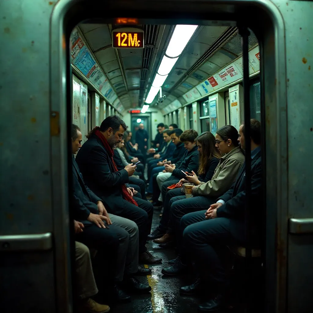 View Through an NYC Subway Emergency Exit Window