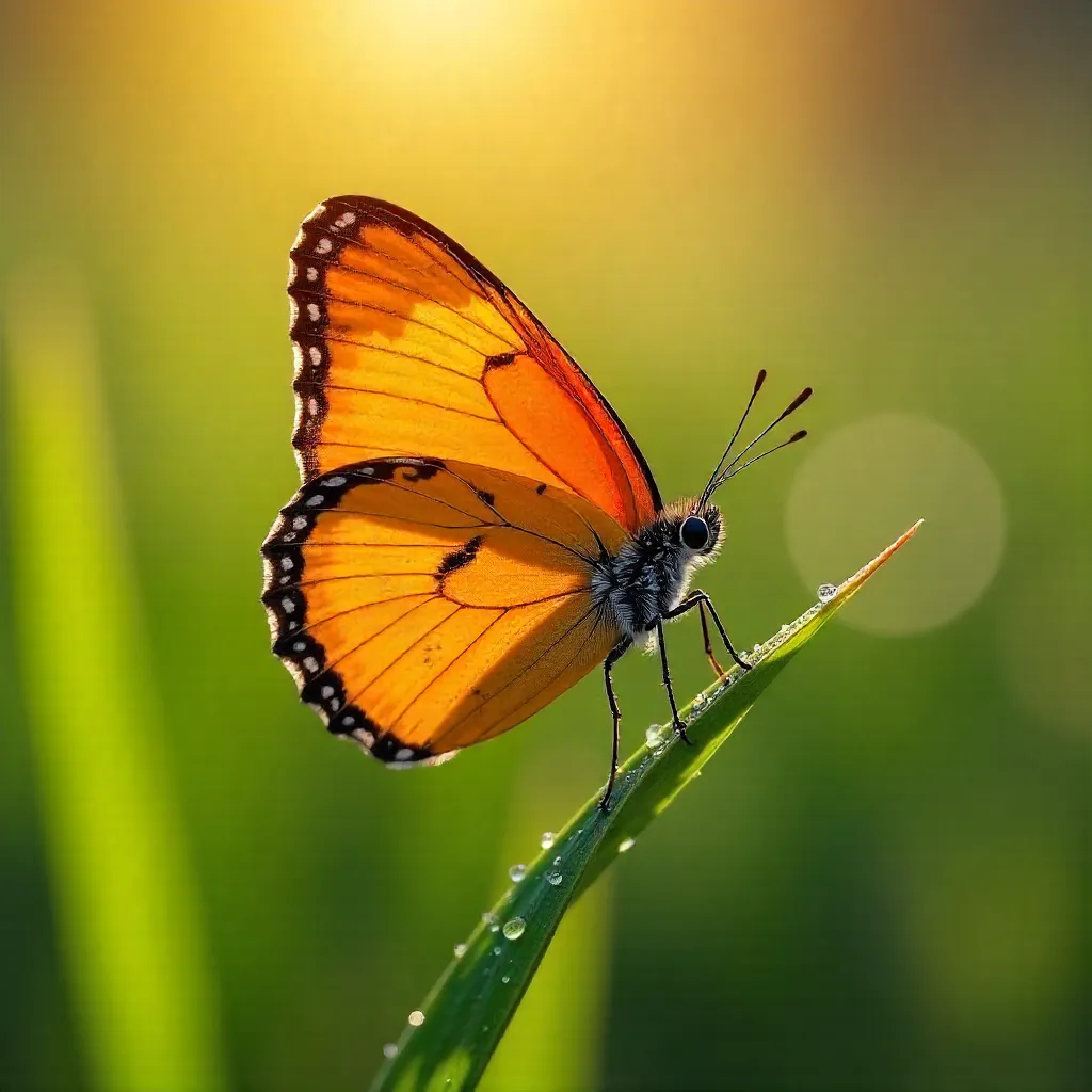 Vibrant Orange Butterfly in Piet Retief Grassland
