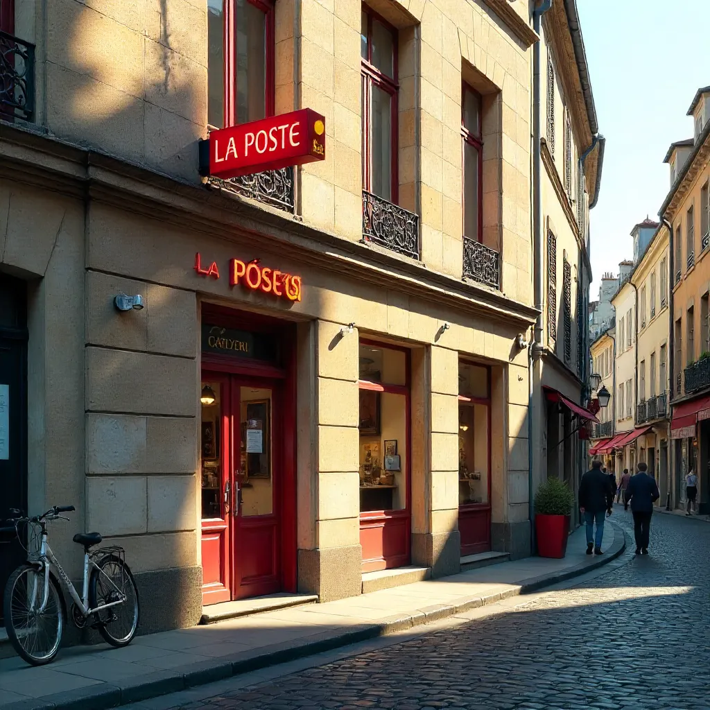French Street View: La Poste Building with Iconic Signage