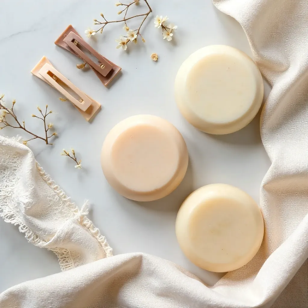 Soft Neutral Flat Lay: Soap, Clips & Textiles