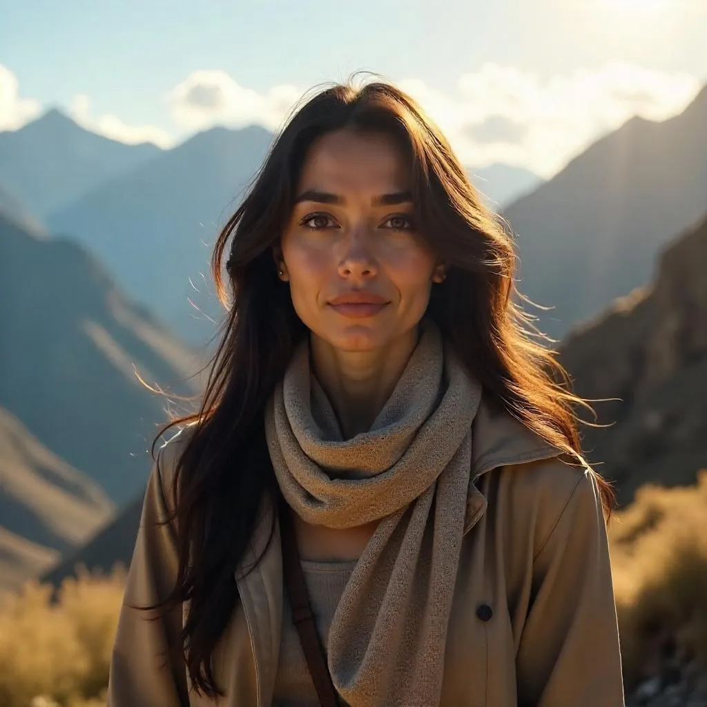 Golden Hour Mountain Portrait of a Middle Eastern Woman