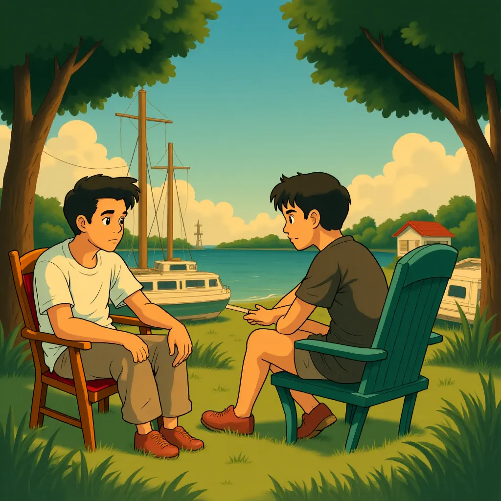 Ben Affleck and Jon Bernthal in The Accountant 2 (2025) - Ghibli style