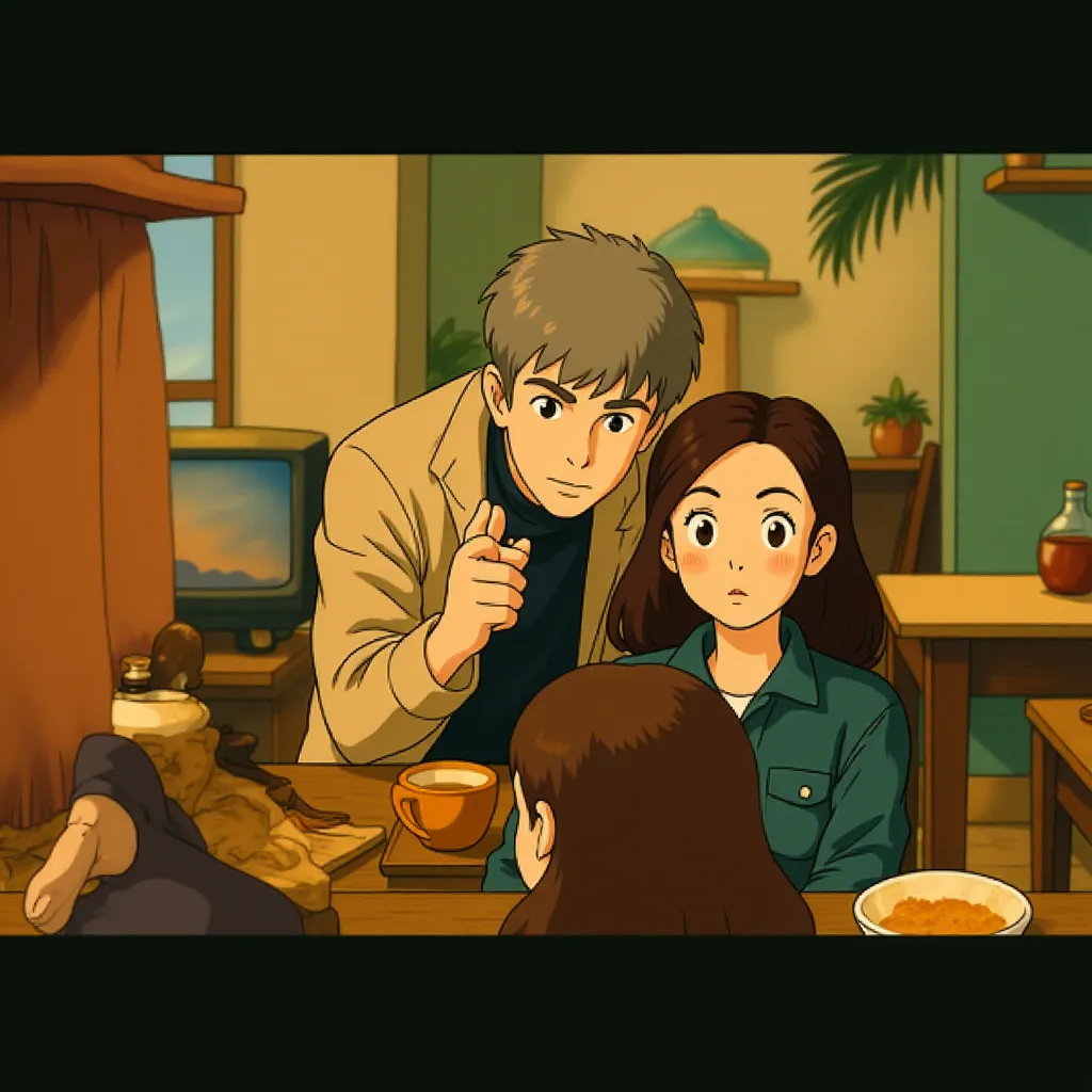 Walter Salles and Fernanda Torres in I'm Still Here (2024) - Anime style