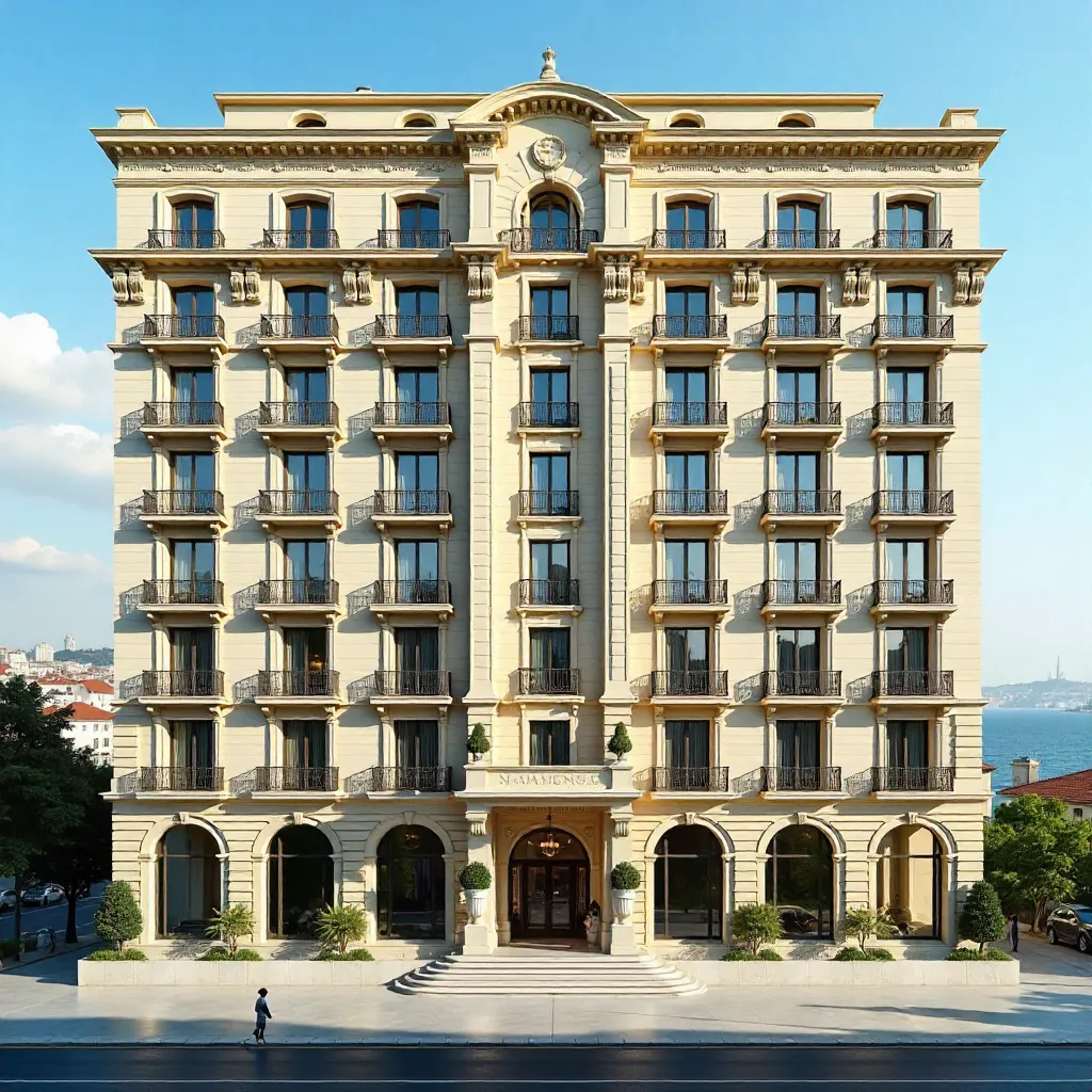 Symmetrical Istanbul Hotel in Daylight