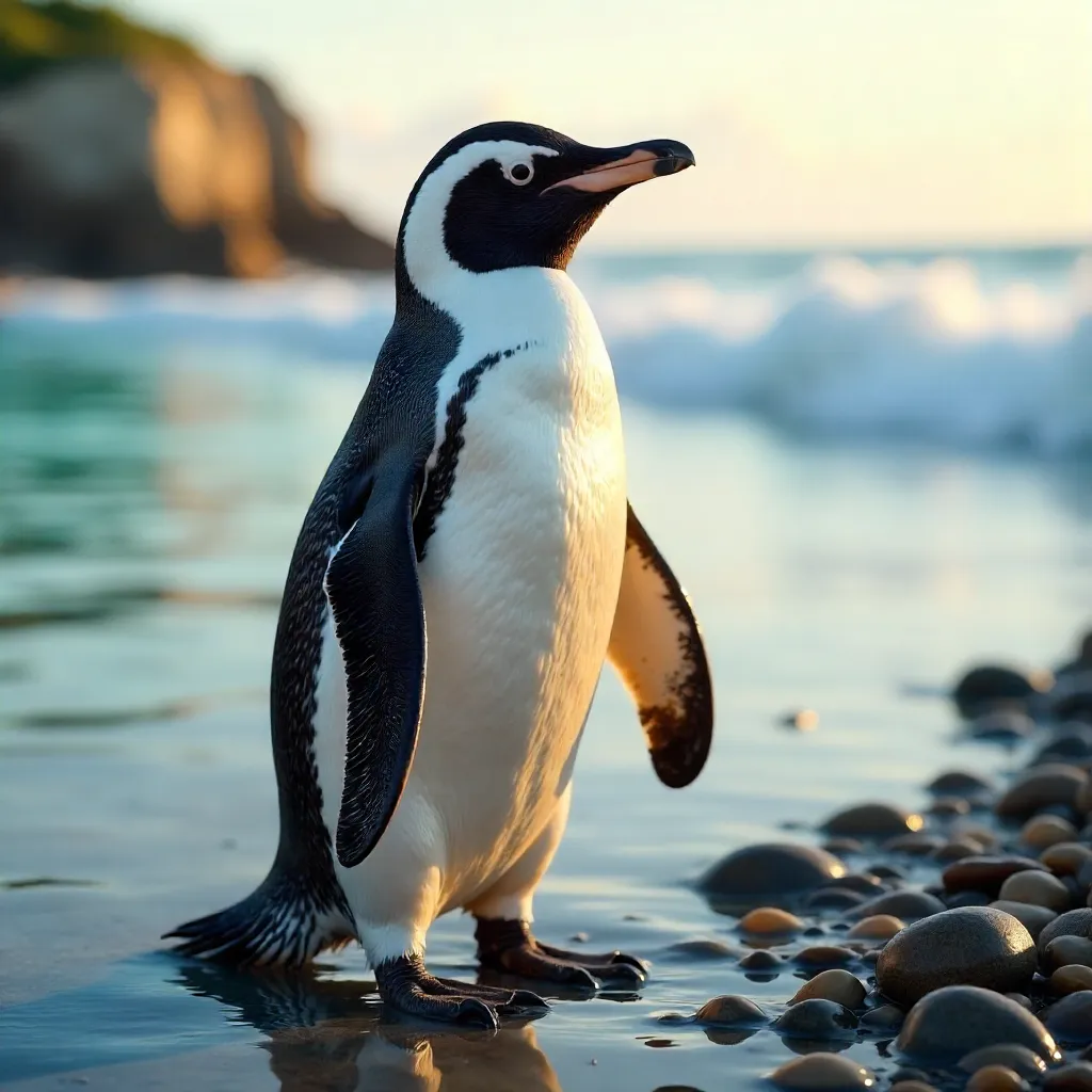 Tranquil Humboldt Penguin by the Shore
