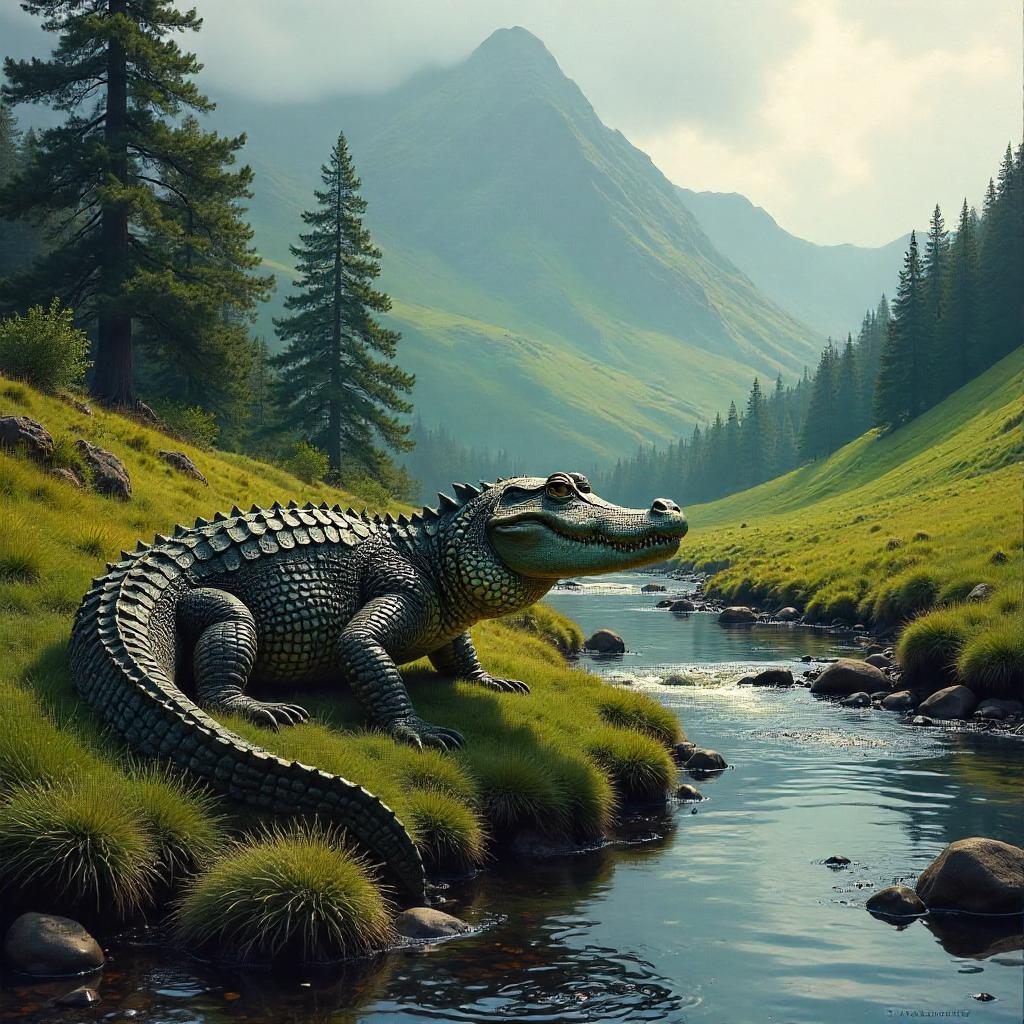 Crocodile in Highland Mist