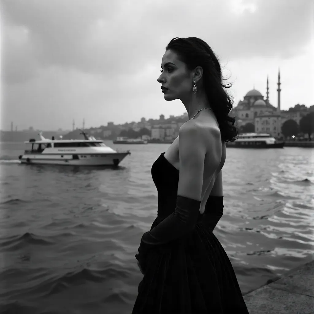 Noir Elegance by the Bosphorus: Istanbul Portrait