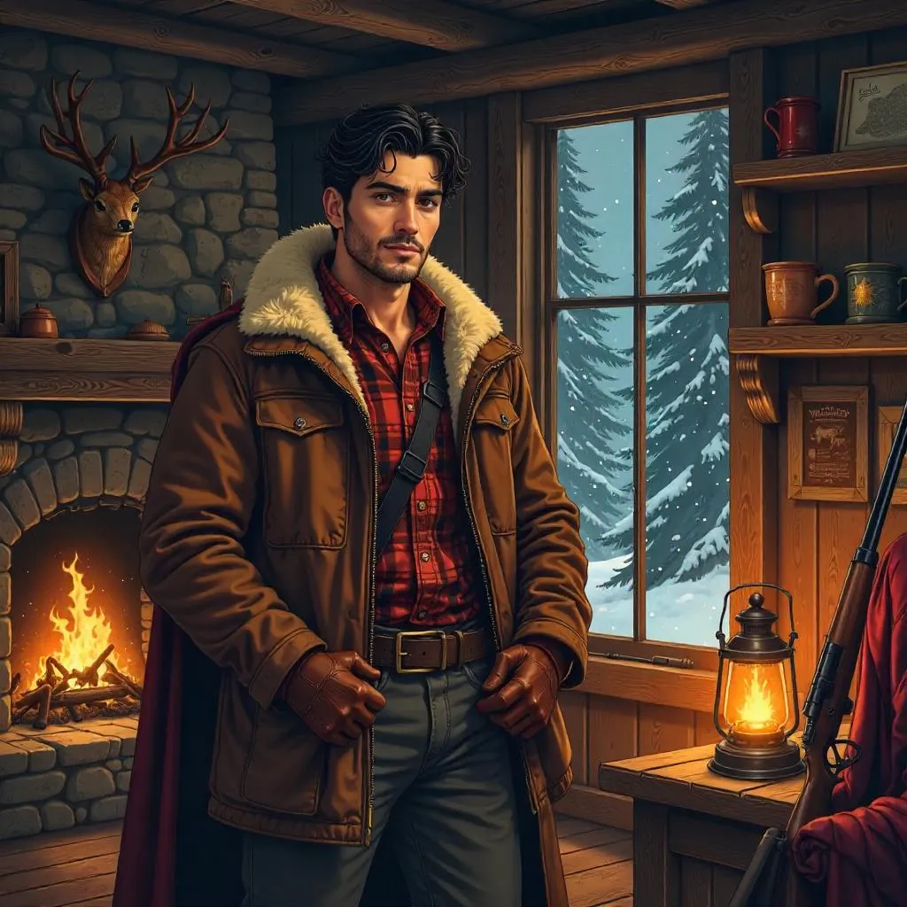 Anime Hunter in a Cozy Hunting Lodge