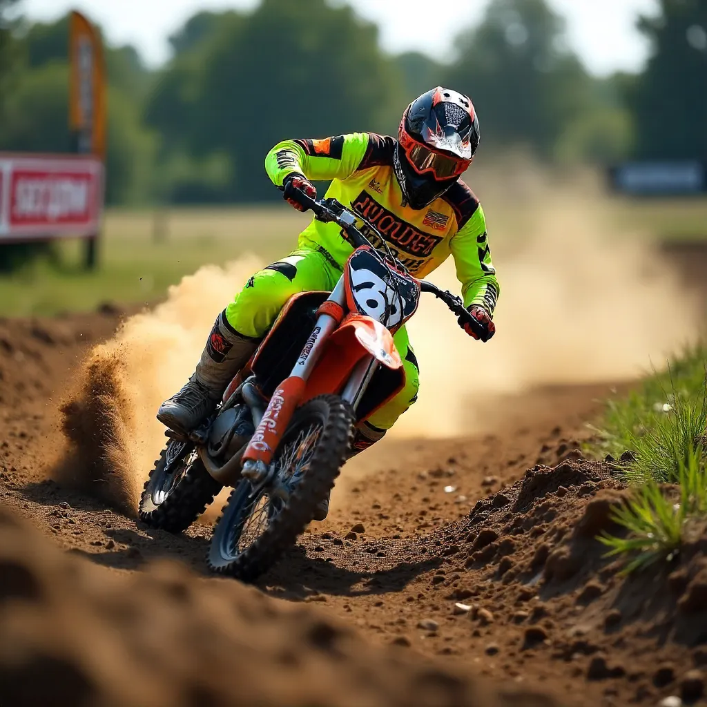 Motocross Turn in Mothern, France — High-Energy Ride
