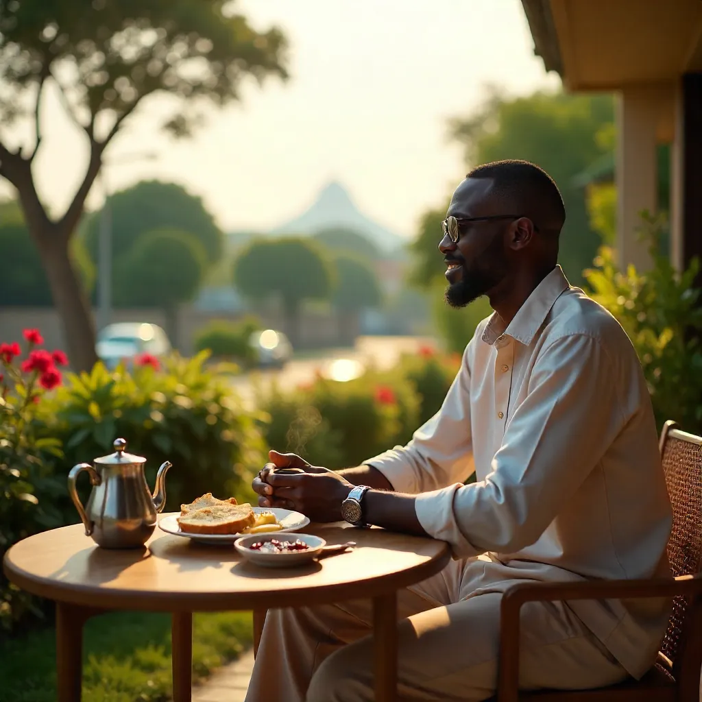 Morning Breakfast on an Abuja Veranda
