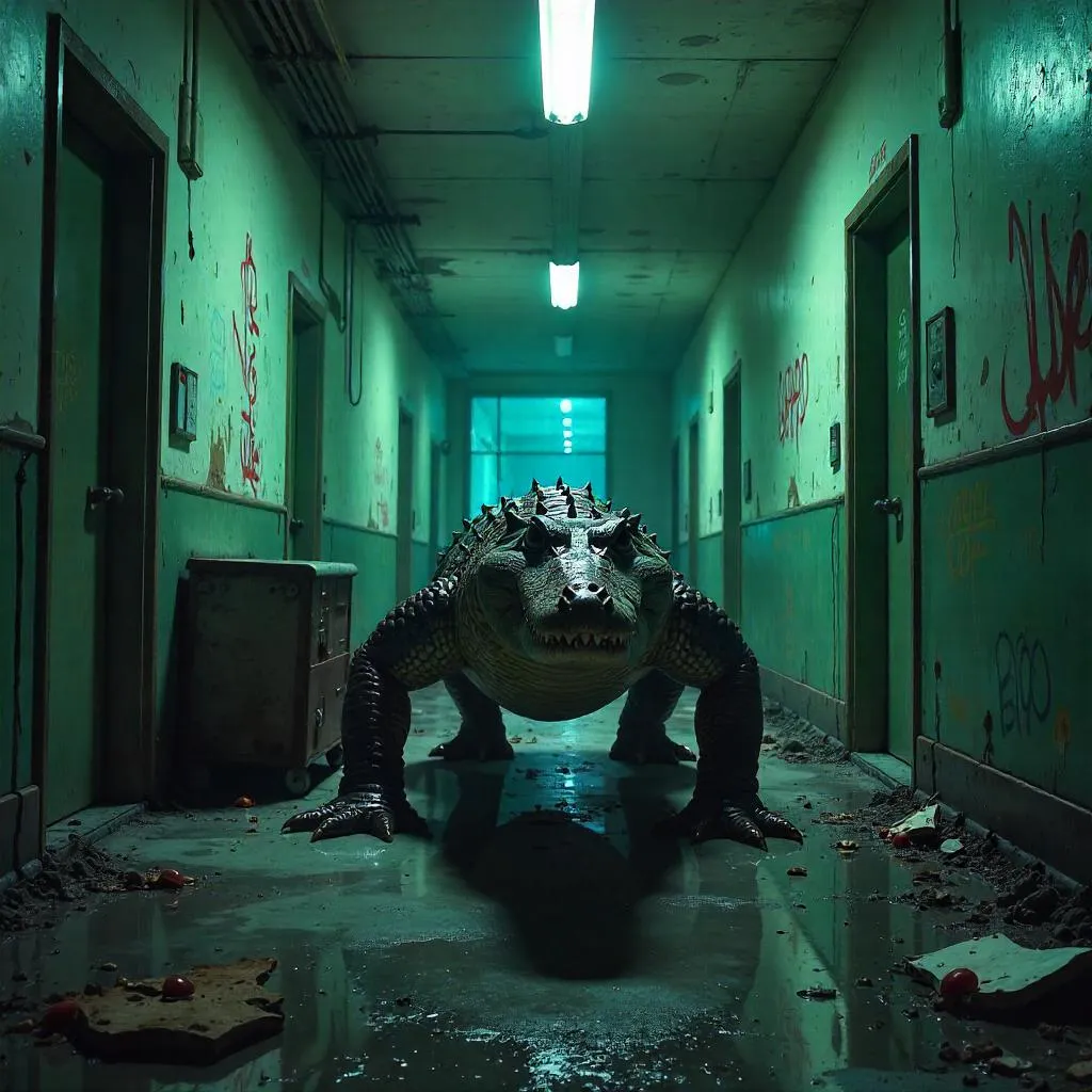 Crocodile in a Haunted Abandoned Asylum