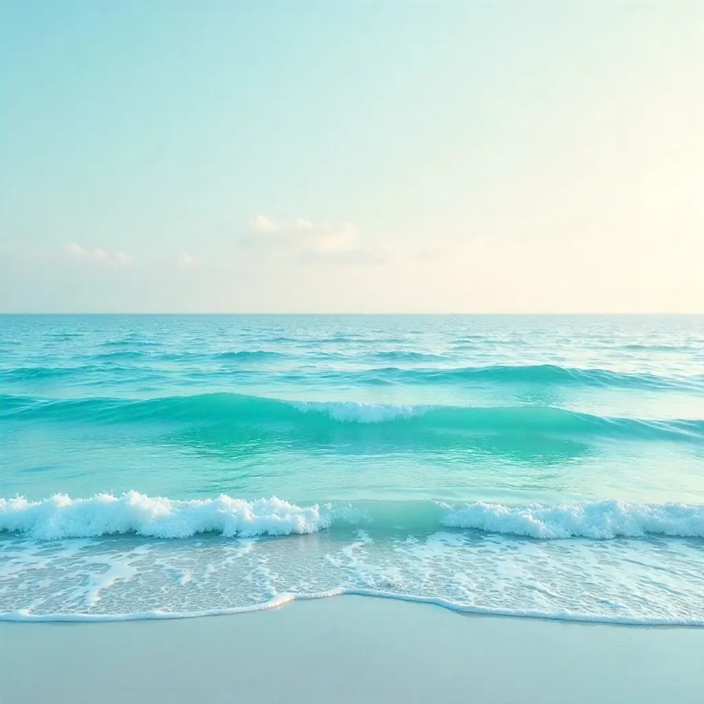 Tranquil Aqua Blue Sea with Gentle Waves