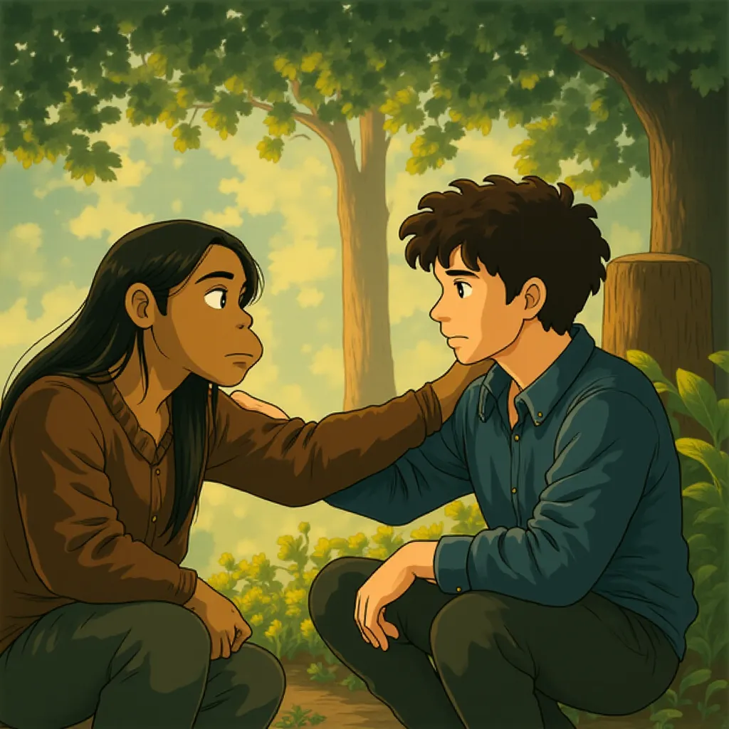 James Franco and Andy Serkis in Rise of the Planet of the Apes (2011) - Anime style