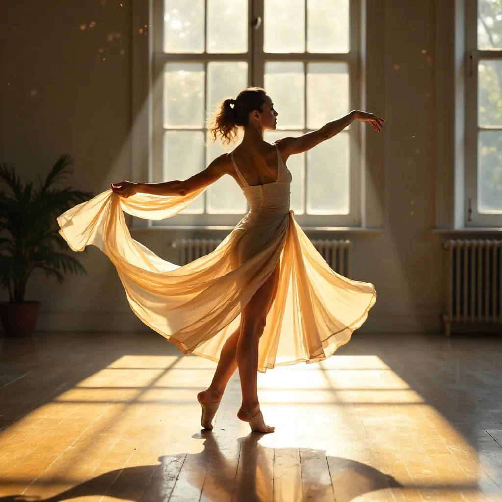 Sunlit Grace: A Dancer in Fluid Motion