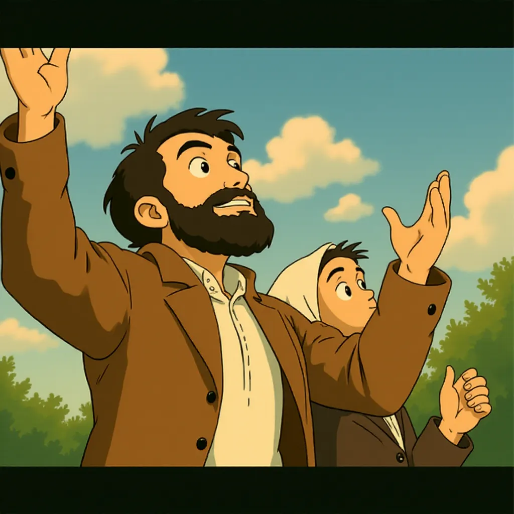 Kate Dickie and Ralph Ineson in The Witch (2015) - Anime style