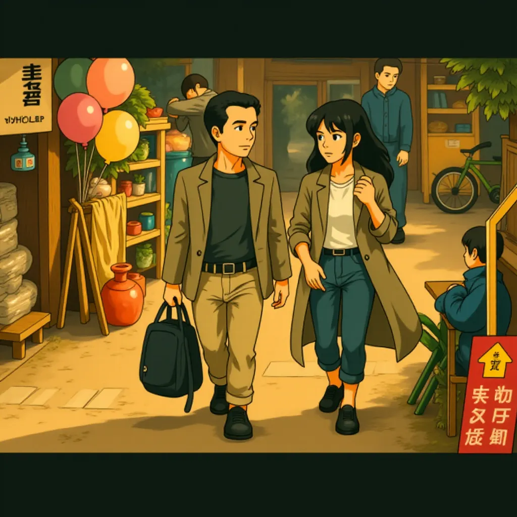 Charlize Theron and Chiwetel Ejiofor in The Old Guard 2 (2025) - Ghibli style