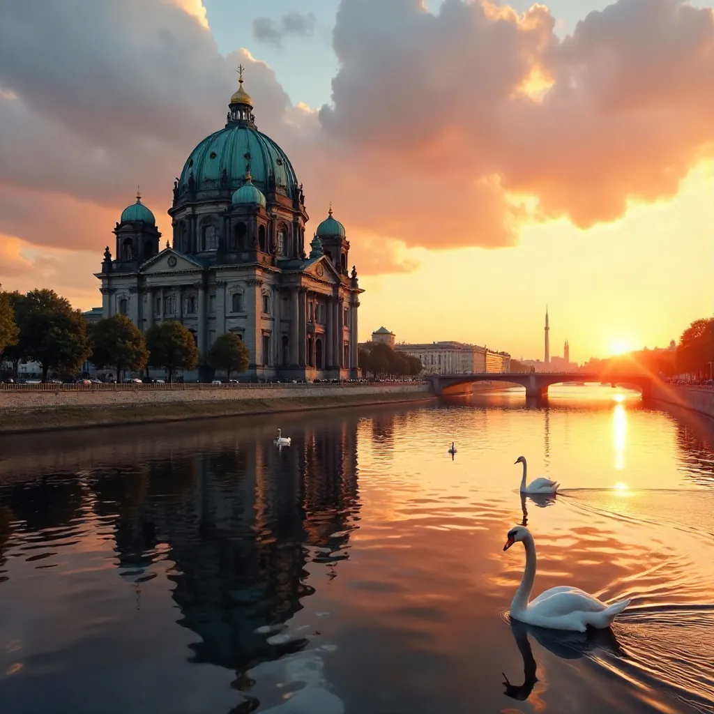 Sunset Reflections on Berlin Cathedral