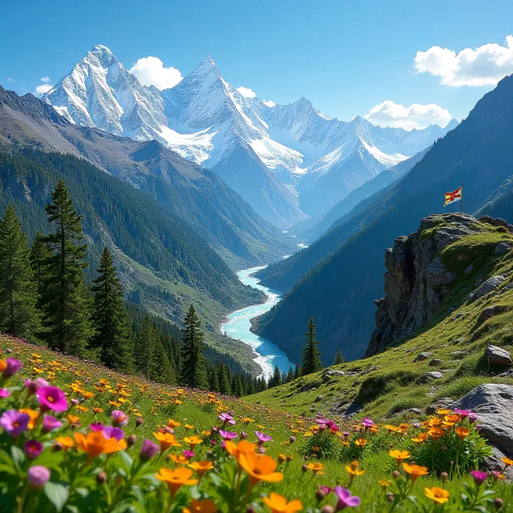 Stunning Himalayan Ridge Under Clear Sky