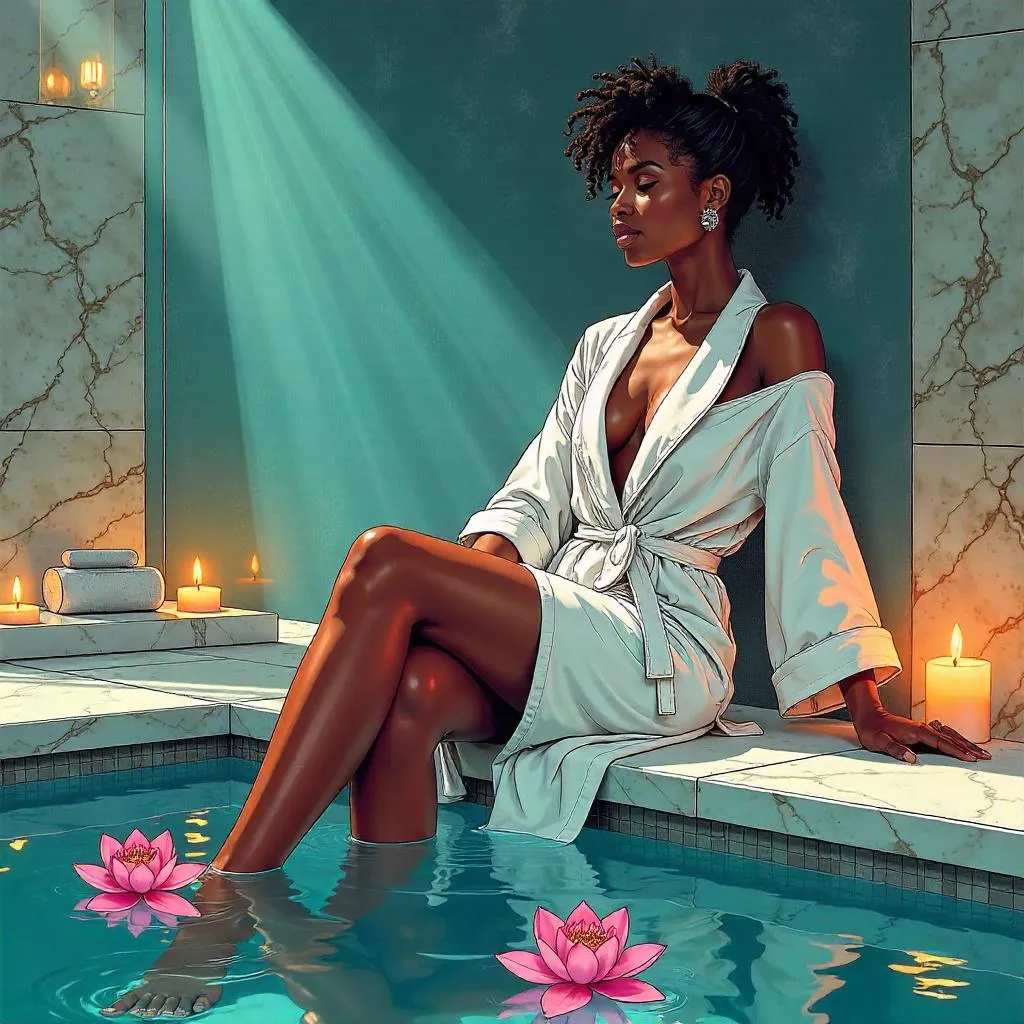 Comic-Style Spa Session: Black Beauty