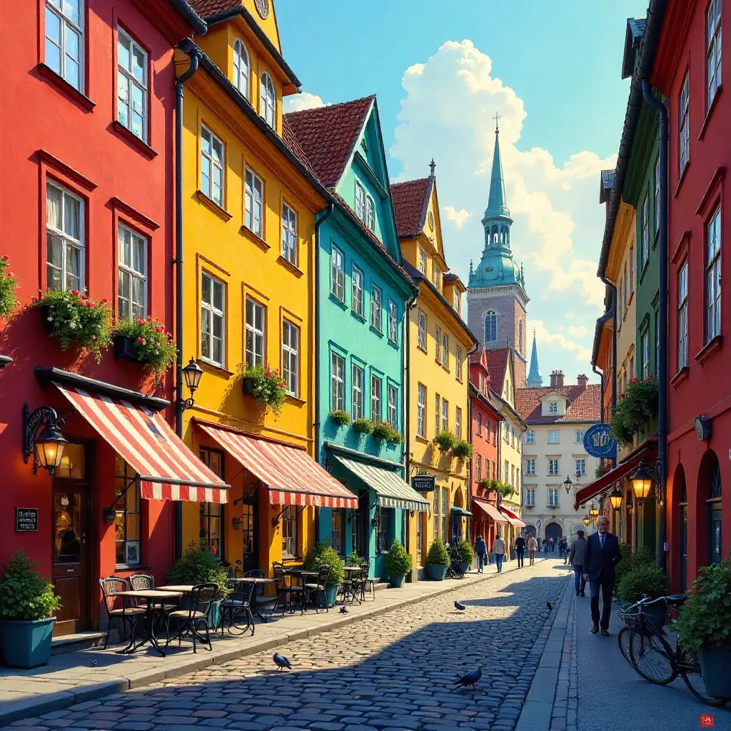 Vivid Facades of Gamla Stan, Stockholm