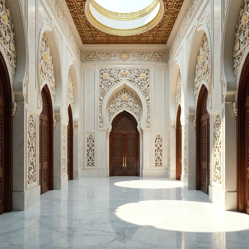 Floral Marquetry Interiors of Sheikh Zayed Mosque