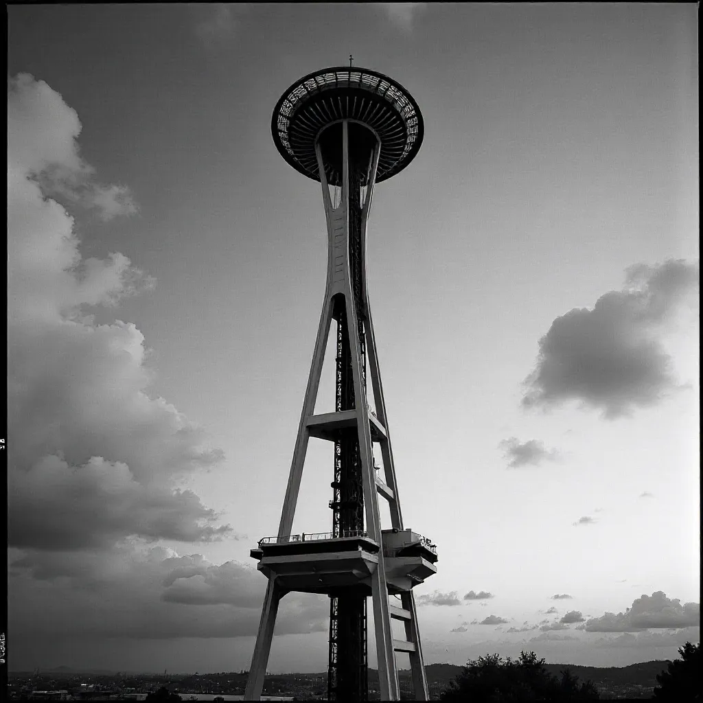 Below the Space Needle: Monochrome Majesty