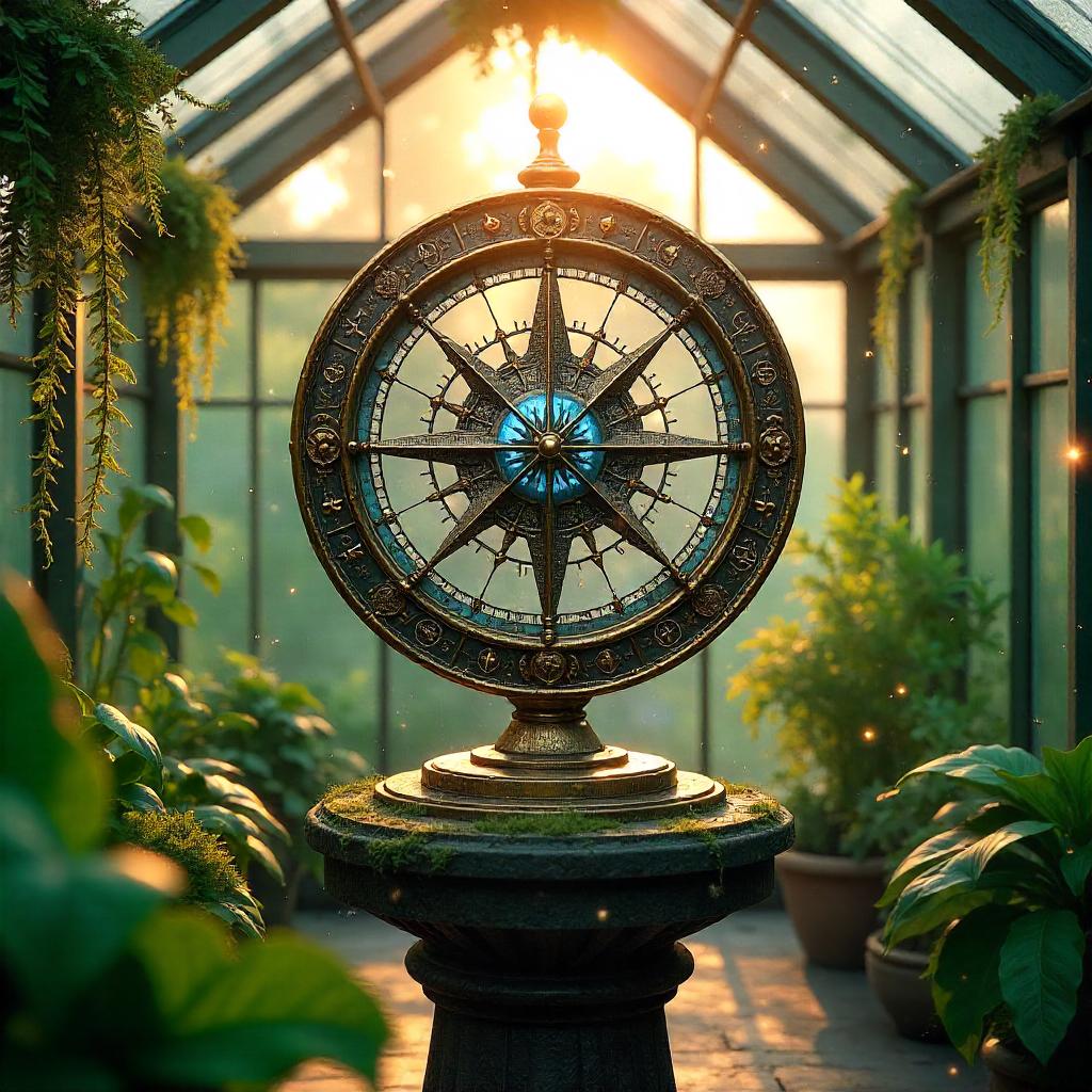 Celestial Compass in a Greenhouse — Concept Art