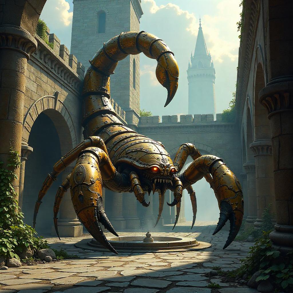 Castle Courtyard Scorpion Concept Art