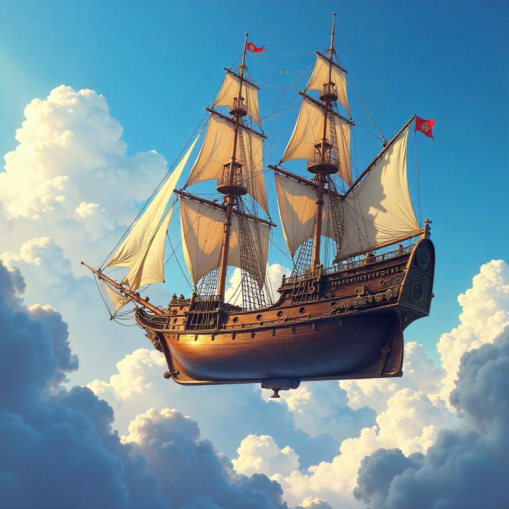 Cloudbound Galleon: Concept Art in the Sky
