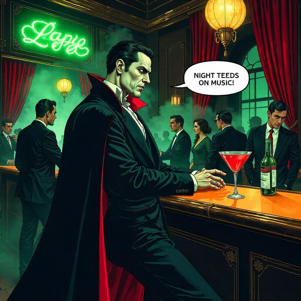 Vampire Noir at a 1920s Speakeasy
