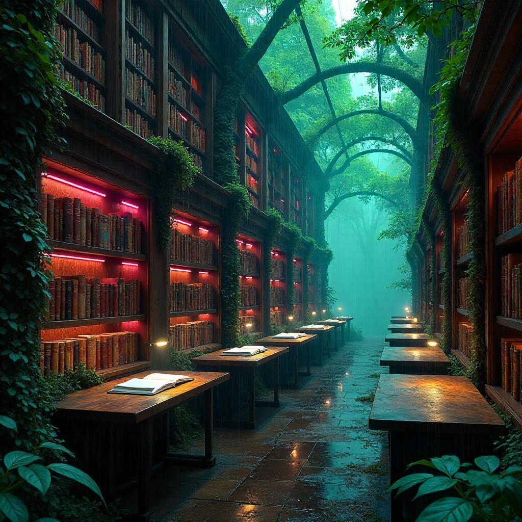 Neon Forest Library: Cyberpunk Tomes