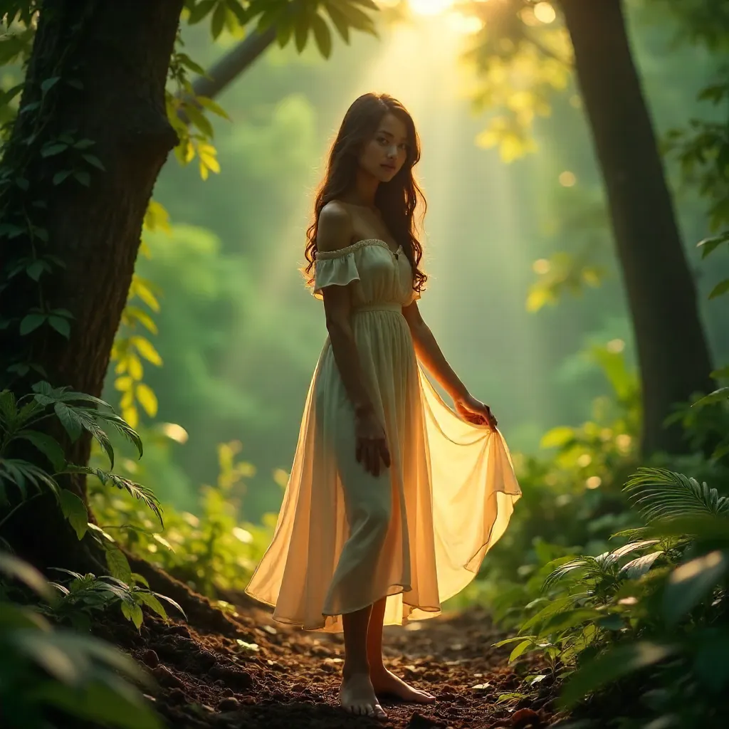 Graceful Portrait Among Alajuela's Tropical Foliage