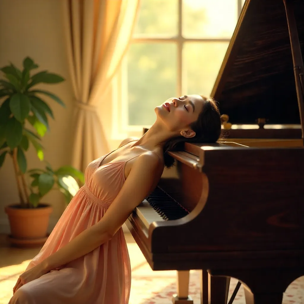 Quiet Repose on a Grand Piano