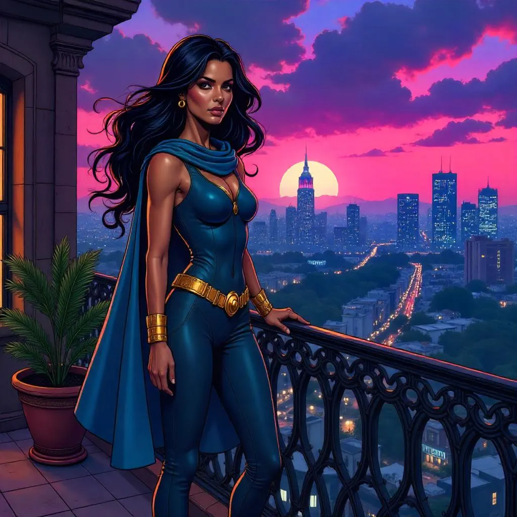 Balcony Heroine: Middle Eastern Comic Style