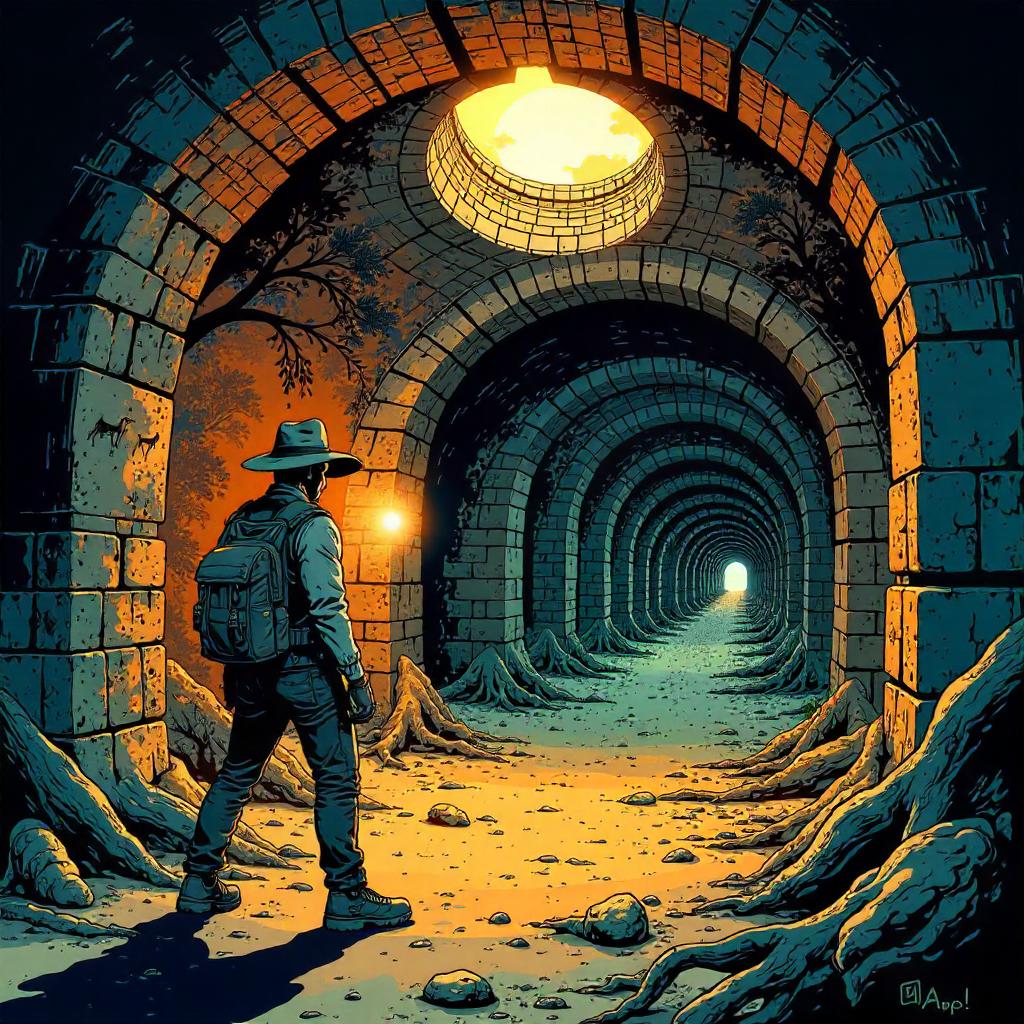 Savanna Echoes in the Catacombs: A Comic Adventure