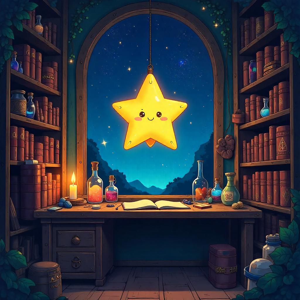 Star in a Wizard Tower: An Anime Fantasy Scene