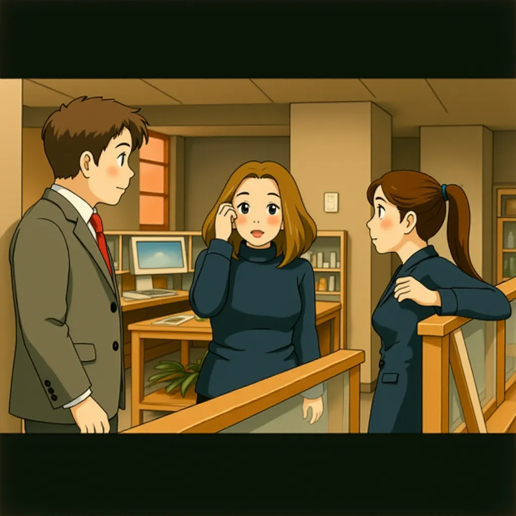 Sandra Bullock, Ryan Reynolds, and Anne Fletcher in The Proposal (2009) - Anime style