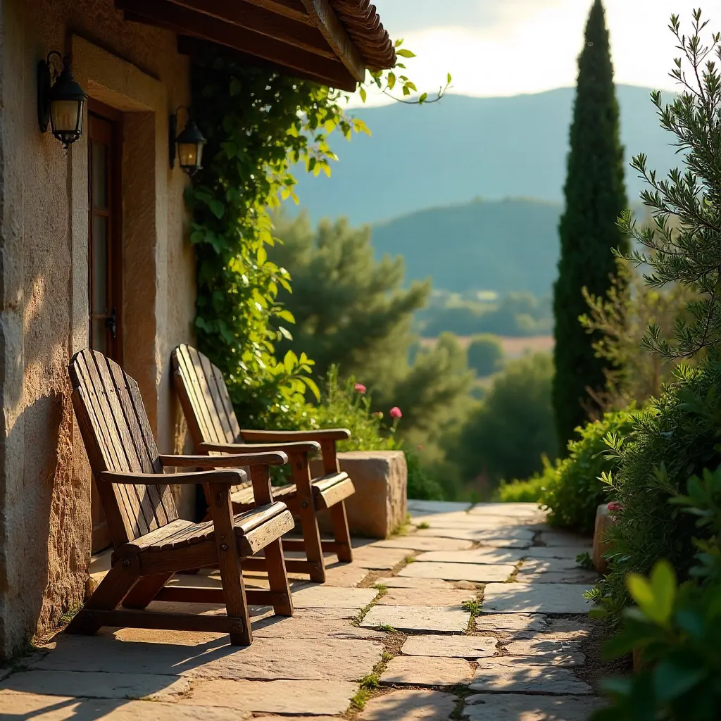 Three Wooden Chairs in Rural Antalya