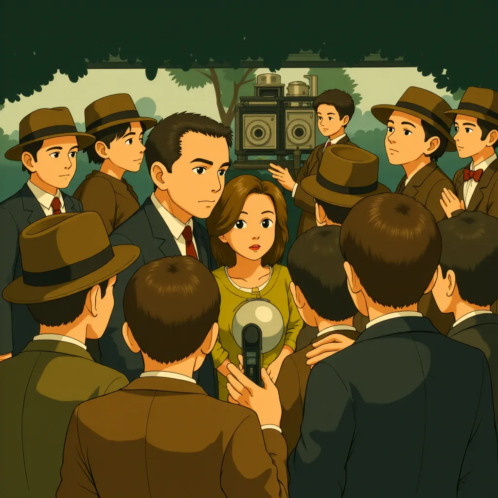 Tom Hanks and Amy Ryan in Bridge of Spies (2015) - Anime style