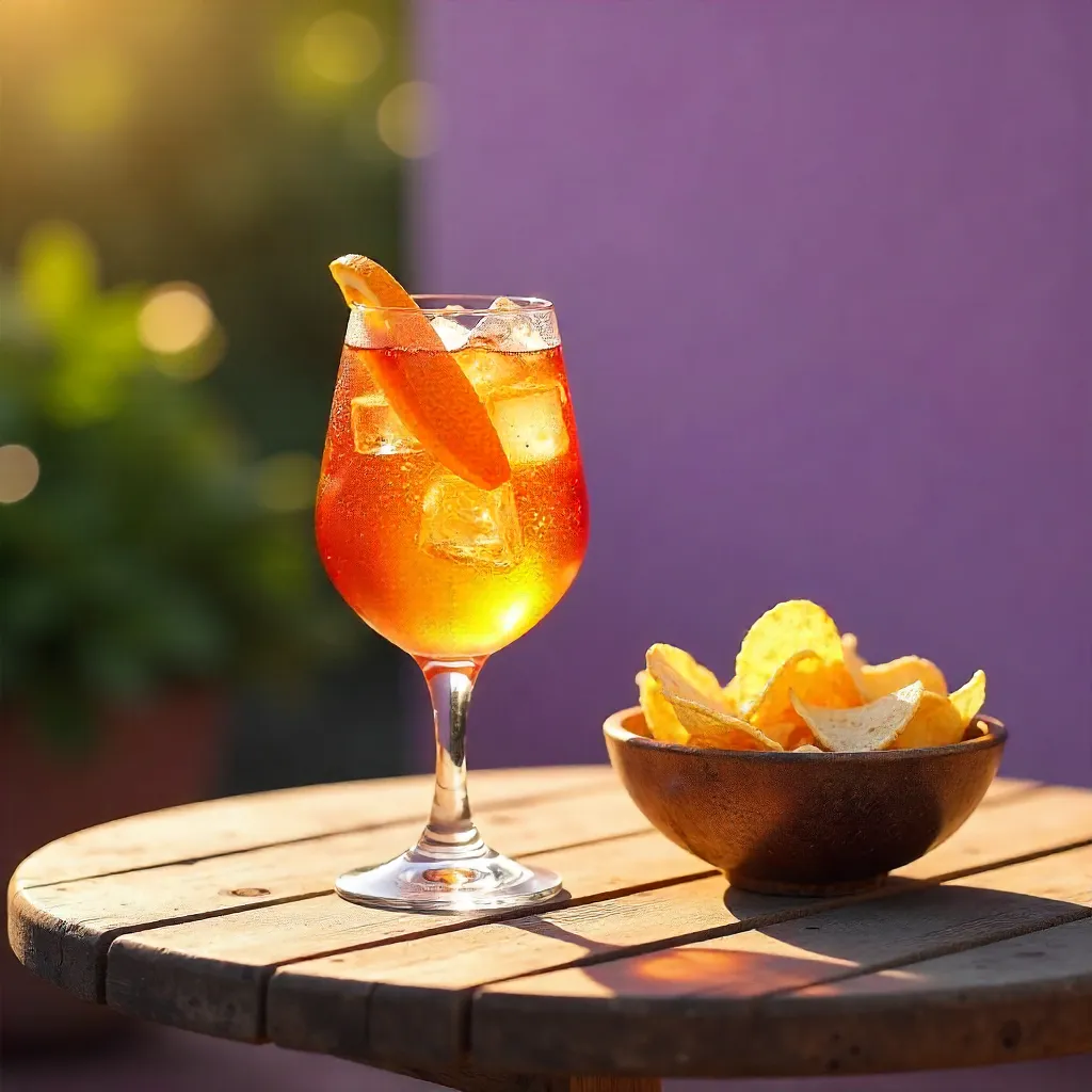 Lavender Terrace Aperol Spritz with Chips