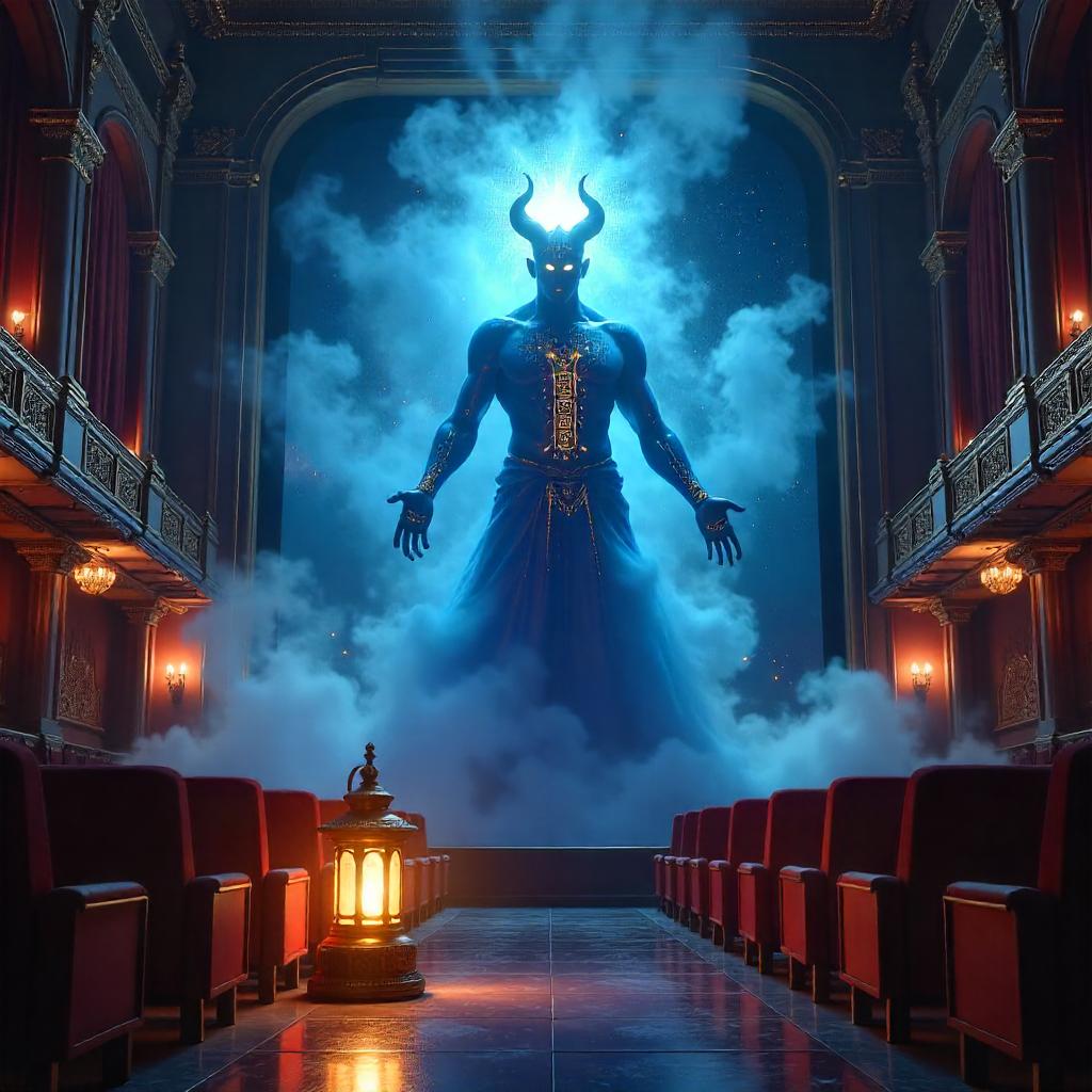 Djinn Emergence in a Grand Cinema Theater