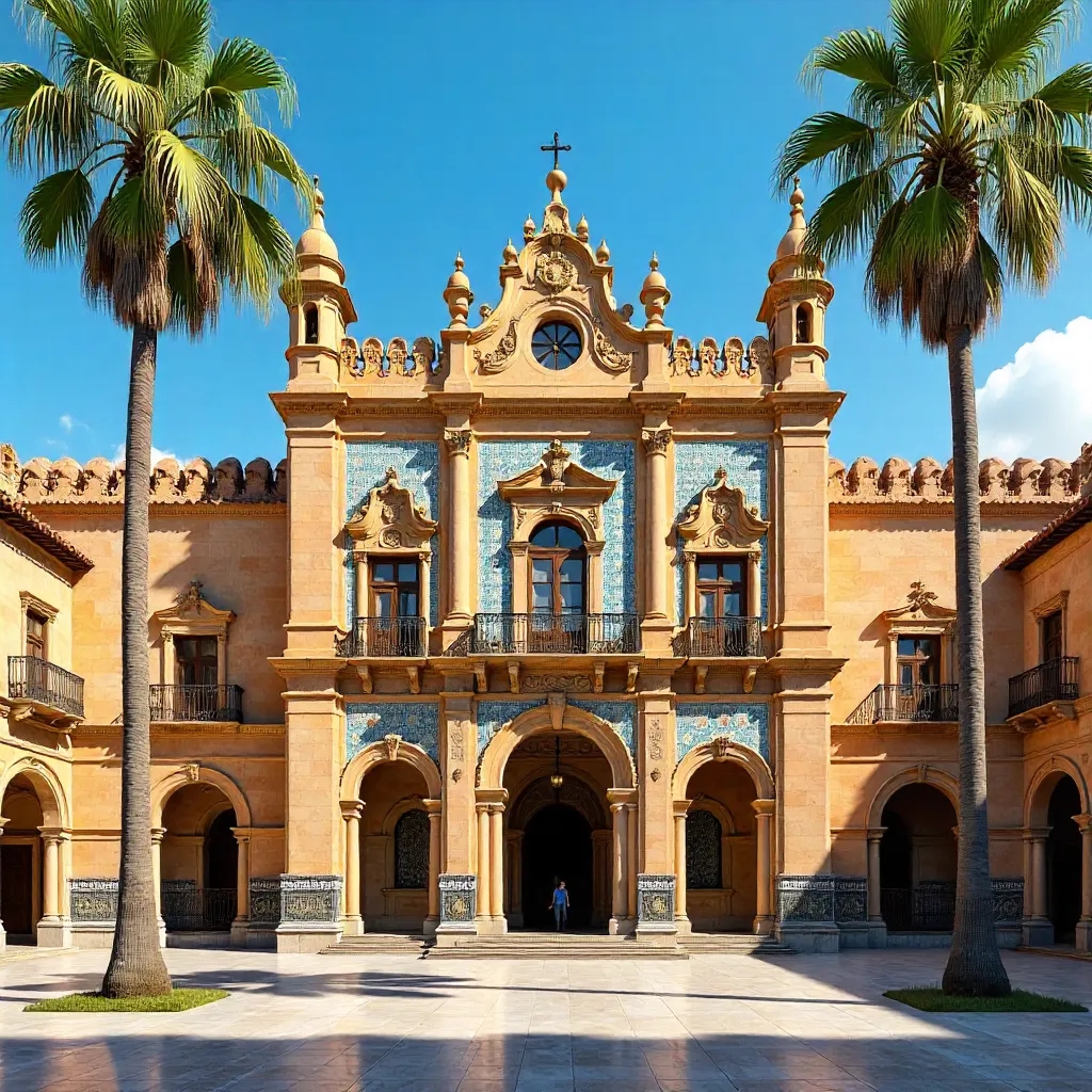 Seville Historic Building Under Clear Blue Sky