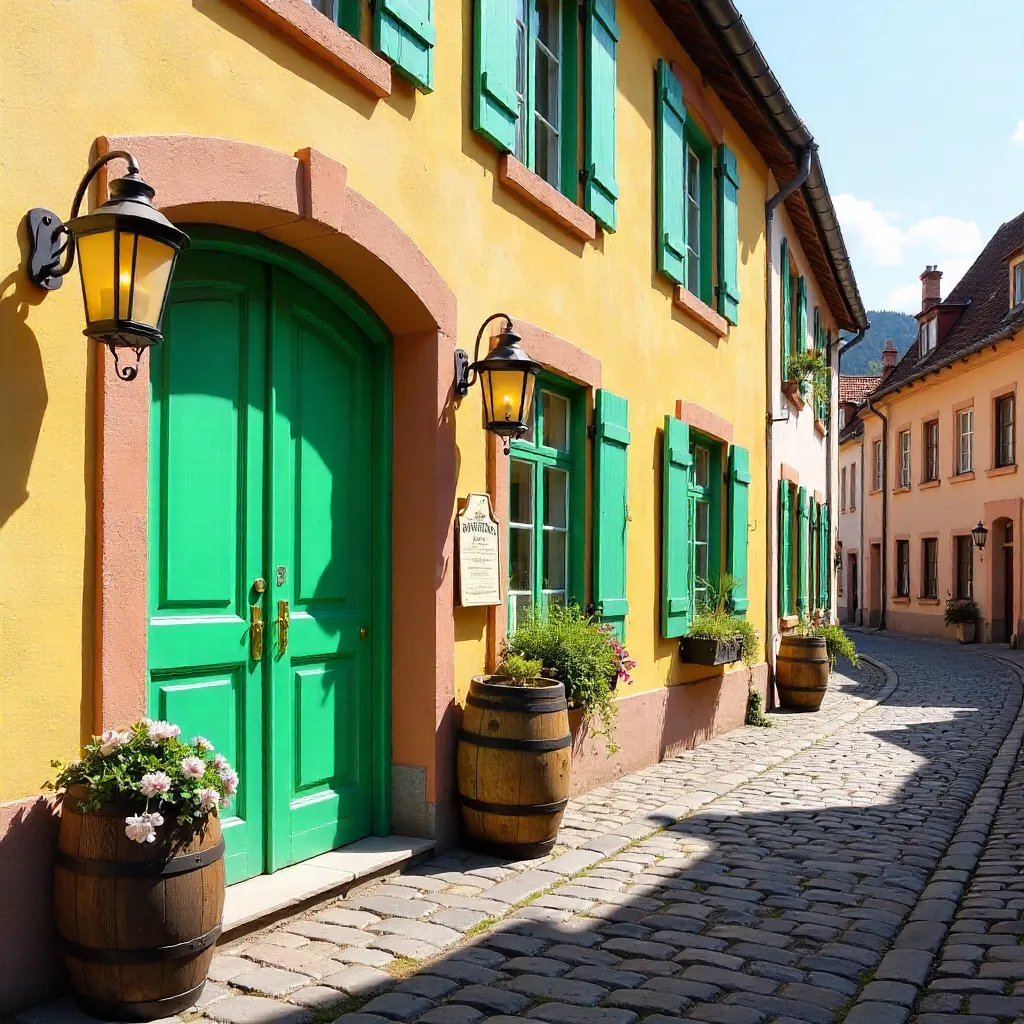 Bright Facade with Green Doors in Bernkastel-Kues