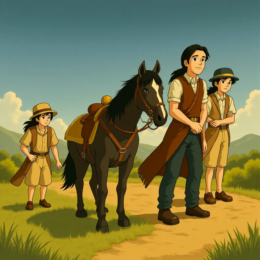 Alfred Molina, Jake Gyllenhaal, and Gemma Arterton in Prince of Persia: The Sands of Time (2010) - Anime style