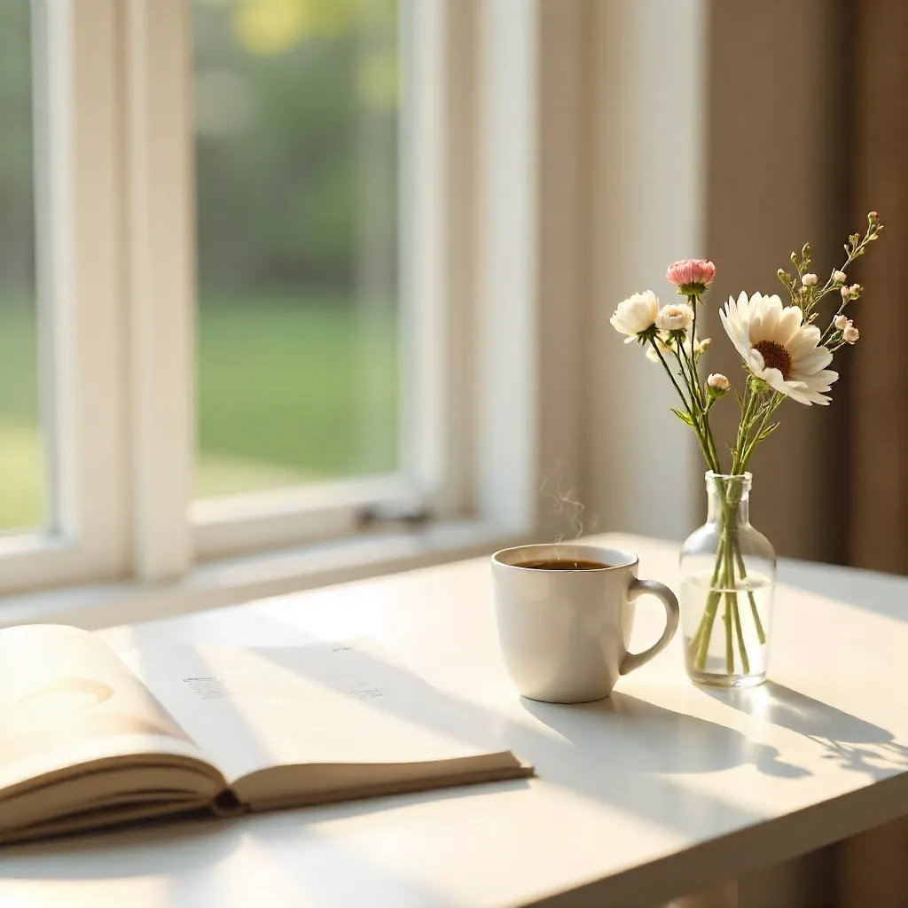 Morning Light on a Minimalist Coffee Table