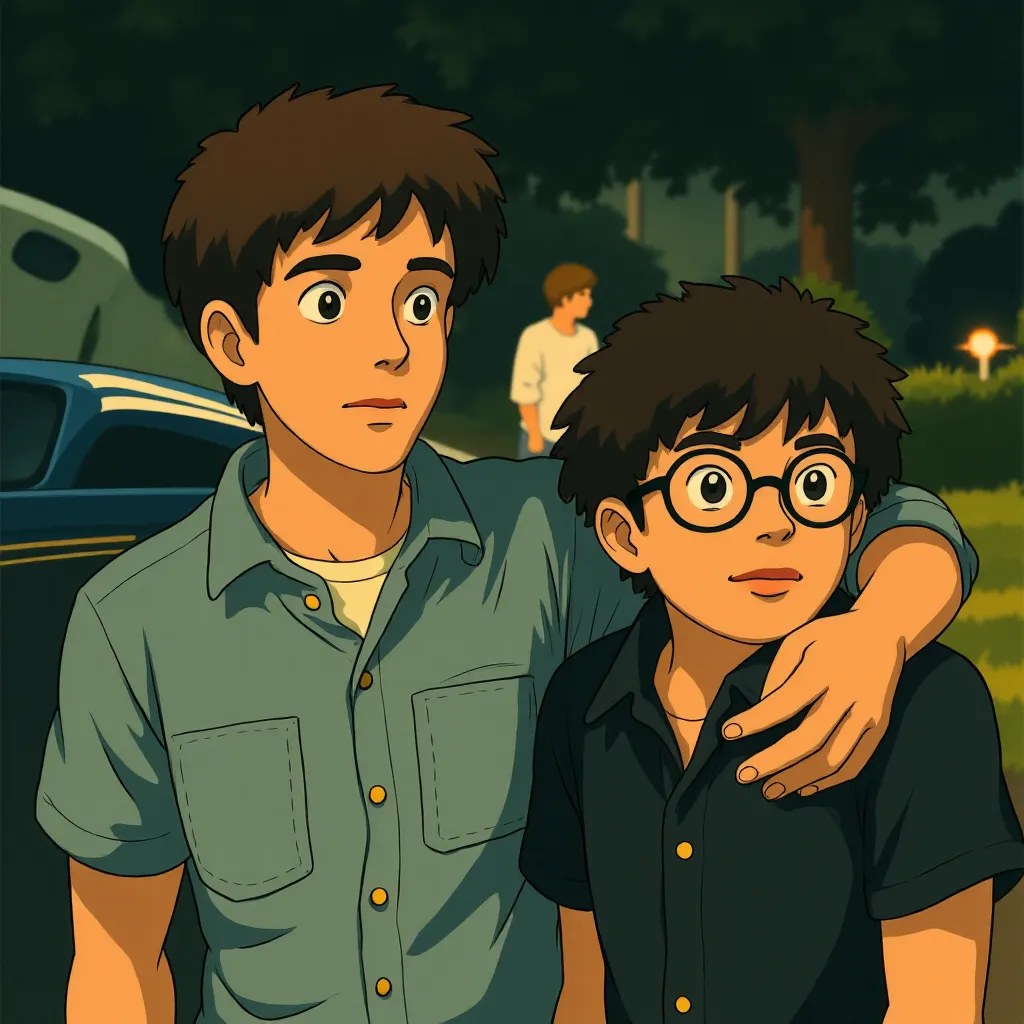 Miles Teller and Jonathan Daniel Brown in Project X (2012) - Anime style