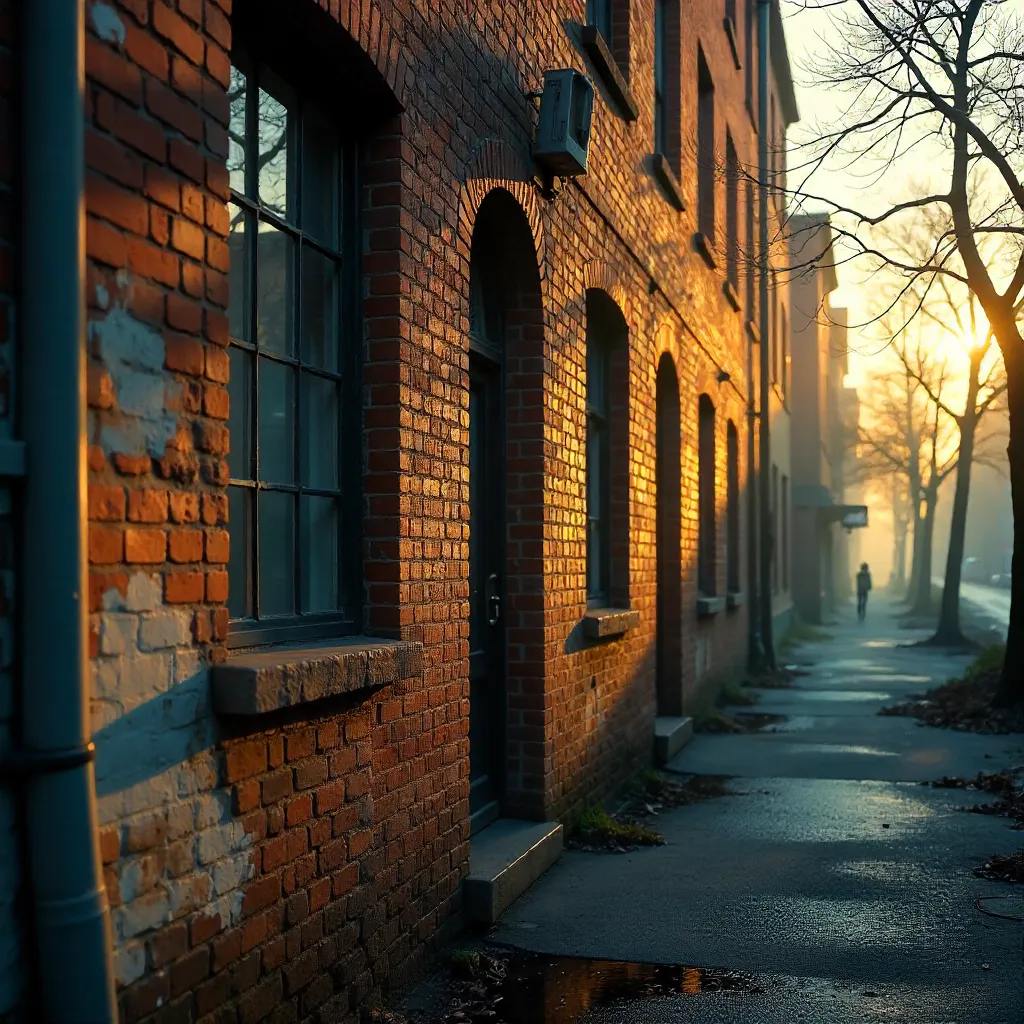 Sunlit Shadows on a Bare-Branch Facade