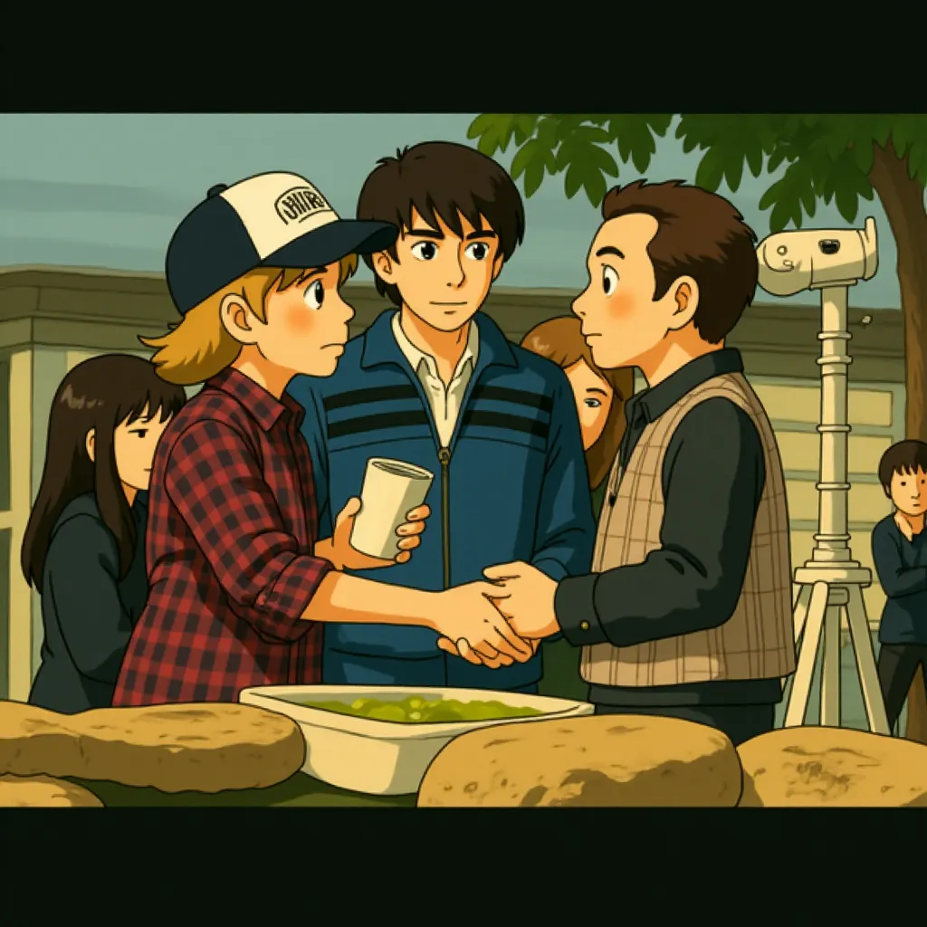 On set of Grown Ups in Southborough, MA. - Anime style