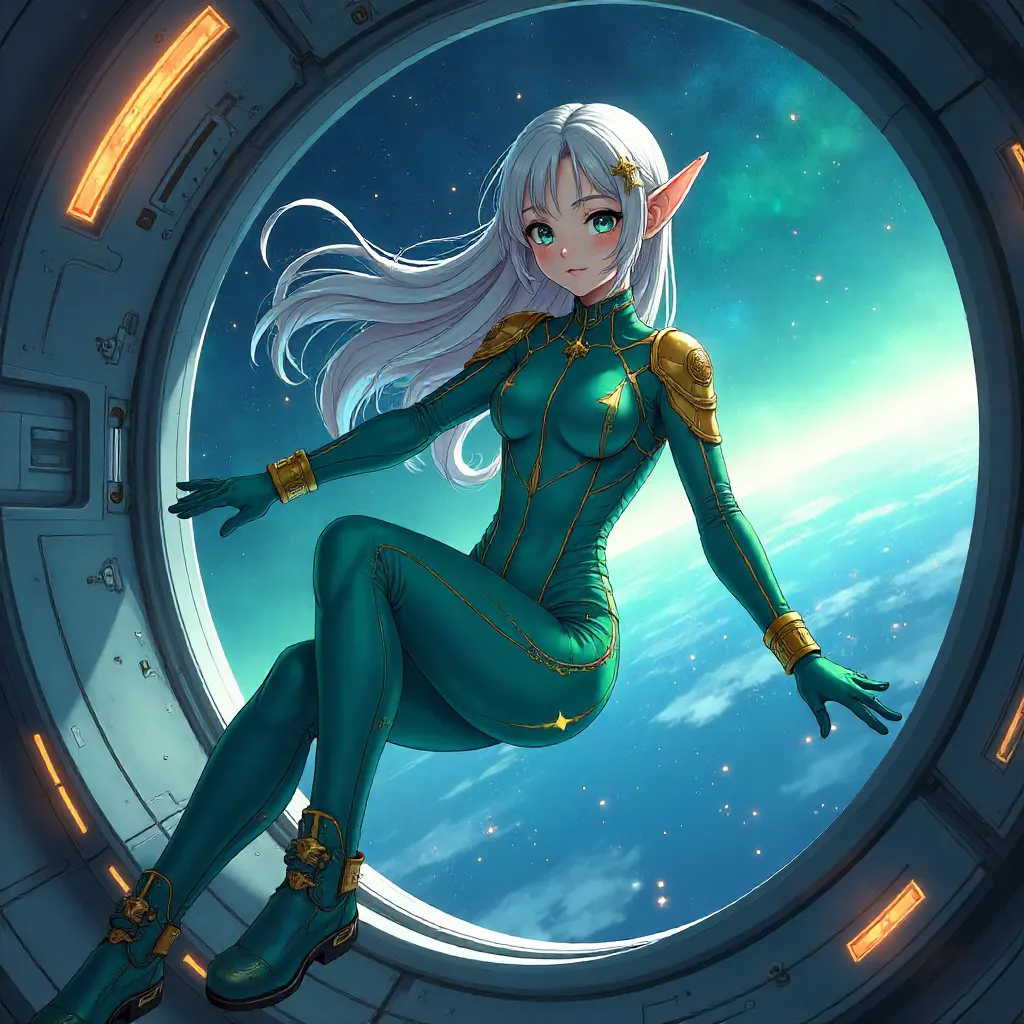 Anime Elf in Space: Celestial Odyssey