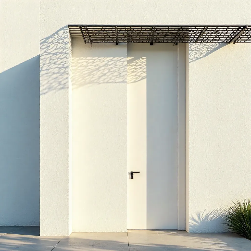 Minimalist Facade with Geometric Shadow Play